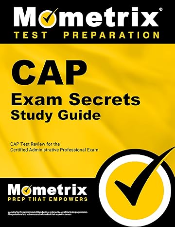 cap exam secrets study guide cap test review for the certified administrative professional exam stg edition