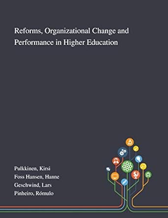 reforms organizational change and performance in higher education 1st edition kirsi pulkkinen ,hanne foss