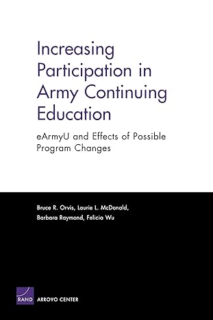 increasing participation in army continuning education earmyu and effects of possible program changes 1st