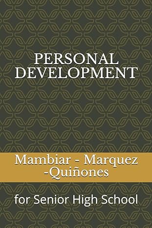 personal development for senior high school 1st edition prof lizalynn c. mambiar ,prof genalyn f. marquez