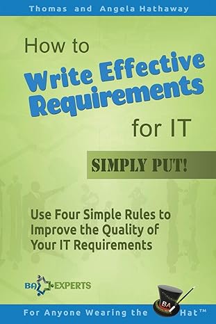 how to write effective requirements for it simply put use four simple rules to improve the quality of your it