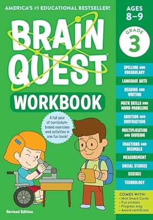 brain quest workbook 3rd grade revised edition workman publishing ,janet a meyer 1523517379, 978-1523517374