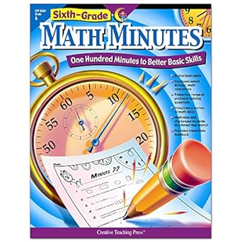 creative teaching press math minutes book grade 6 1st edition doug stoffel 1591984300, 978-1591984306