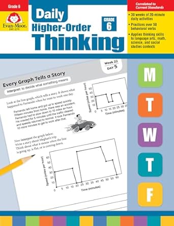 evan moor daily higher order thinking grade 6 teacher   upplemental teaching reource book brainteaer teacher