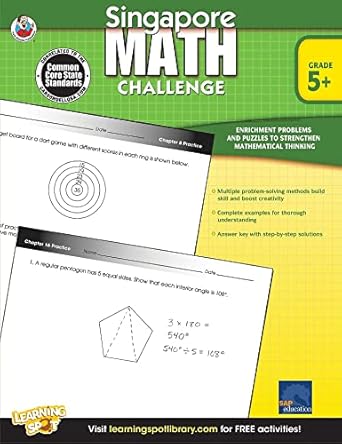 singapore math challenge 5th grade math workbooks singapore math grade 5 and up patterns equations prime