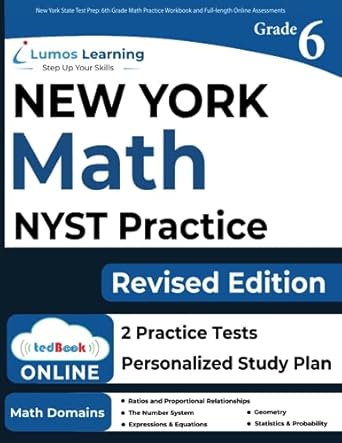 new york state test prep 6th grade math practice workbook and full length online assessments nyst study guide