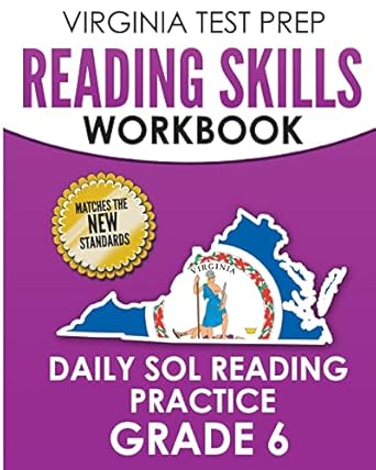 virginia test prep reading skills workbook daily sol reading practice grade 6 preparation for the sol reading