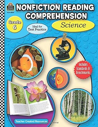 nonfiction reading comprehension science grd 6 science grd 6 1st edition ruth teacher created resources staff