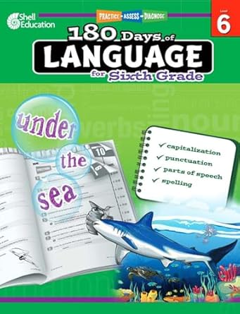 180 days of language for sixth grade build grammar skills and boost reading comprehension skills with this