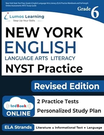 new york state test prep grade 6 english language arts literacy practice workbook and full length online