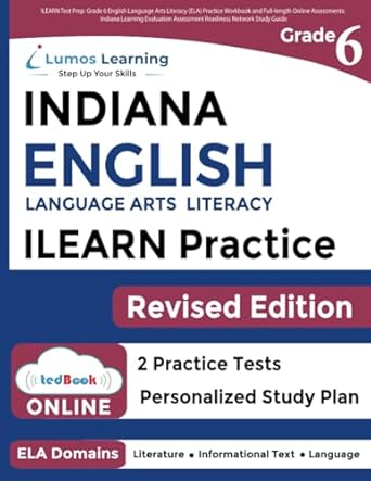 ilearn test prep grade 6 english language arts literacy practice workbook and full length online assessments