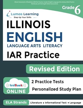 illinois assessment of readiness test practice grade 6 english language arts literacy practice workbook and