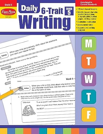 evan moor daily 6 trait writing grade 5 teacher edition evan moor educational publishers 1596732989,