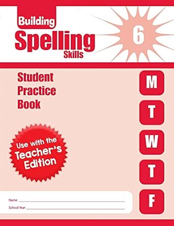 building spelling skills grade 6+ student book workbook edition evan moor educational publishers 1609632516,