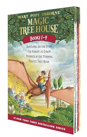 magic tree house boxed set books 1 4 dinosaurs before dark the knight at dawn mummies in the morning and