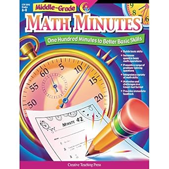 middle grade math minutes one hundred minutes to better basic skills grades 6 8 1st edition doug stoffel