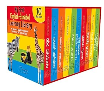 my first english espanol learning library boxset of 10 english spanish board books 1st edition wonder house