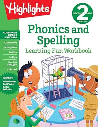 second grade phonics and spelling 1st edition highlights learning 1684379296, 978-1684379293