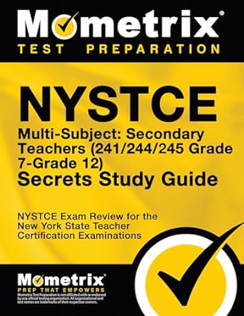 nystce multi subject secondary teachers secrets study guide nystce test review for the new york state teacher