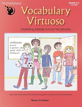 vocabulary virtuoso mastering middle school vocabulary workbook 1st edition nancy forderer 1601447744,