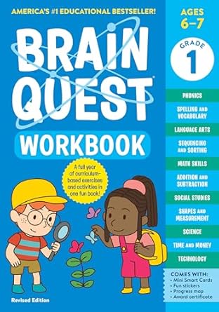 brain quest workbook 1st grade revised edition workman publishing ,lisa trumbauer 1523517352, 978-1523517350