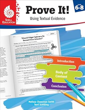 prove it using textual evidence levels 6 8 1st edition melissa cheesman smith ,terri schilling 1425817017,