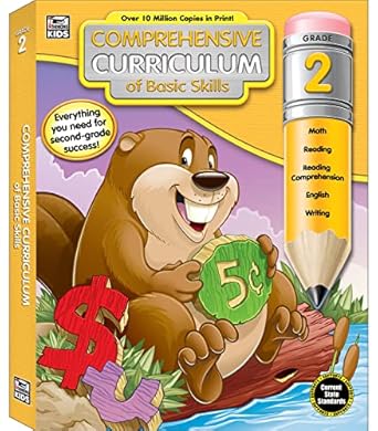 comprehensive curriculum of basic skills 2nd grade workbooks all subjects for ages 7 8 math reading