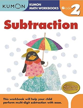 kumon grade 2 subtraction ages 7 8 96 pages workbook edition kumon publishing ,kumon publishing north america