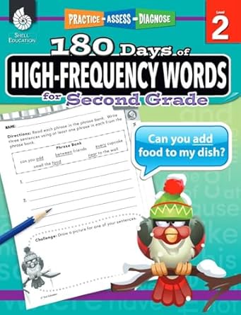 180 days of high frequency words for second grade learn to read second grade workbook improves sight words