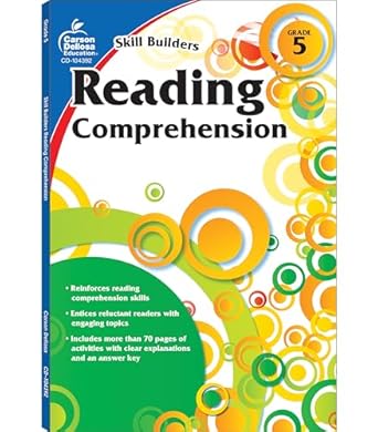 carson dellosa skill builders reading comprehension workbook 5th grade 80pgs workbook edition carson dellosa