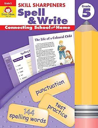 skill sharpeners spell and write grade 5 1st edition evan moor educational publishers 1596730498,