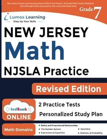 new jersey student learning assessments test practice 7th grade math practice workbook and full length online