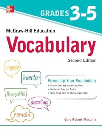 mcgraw hill education vocabulary grades 3 5 2nd edition gary robert robert muschla 1260135195, 978-1260135190