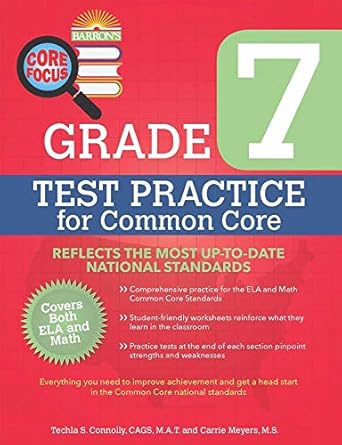 core focus grade 7 test practice for common core act csm edition techla connolly m a t ,carrie meyers m s