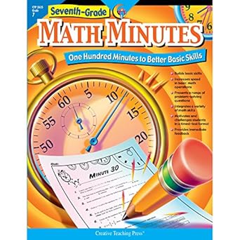 seventh grade math minutes one hundred minutes to better basic skills 1st edition doug stoffel 1591984319,