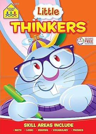 school zone little thinkers first grade workbook 32 pages ages 6 to 7 1st grade rhyming words math logic