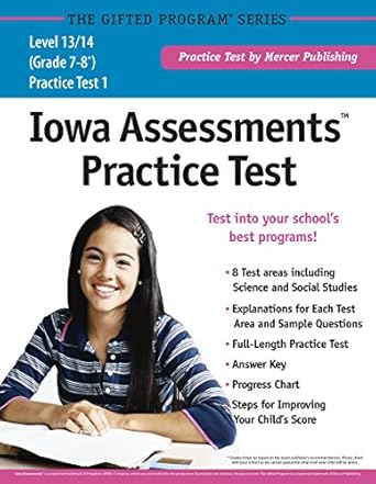 iowa assessments practice test level 13 14 1st edition mercer publishing 1937383393, 978-1937383398