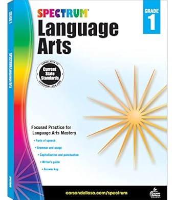 spectrum language arts grade 1 ages 6 to 7 grade 1 language arts parts of speech spelling proofreading