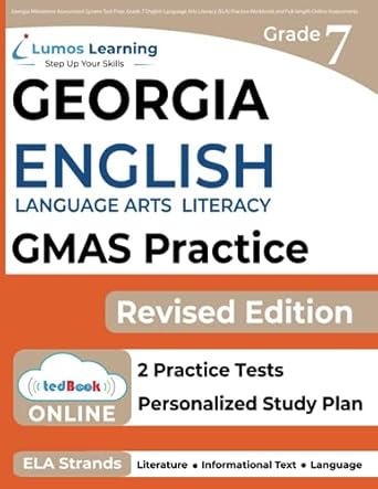 georgia milestones assessment system test prep grade 7 english language arts literacy practice workbook and