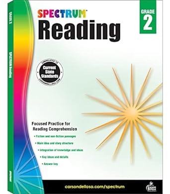 spectrum reading comprehension grade 2 ages 7 to 8 second grade reading comprehension workbook nonfiction and