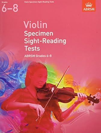 violin specimen sight reading tests 6 8 1st edition associated board of the royal schools of music