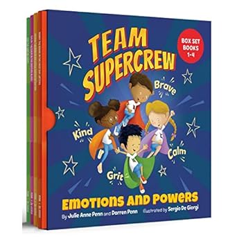 team supercrew emotions and powers 4 book box set help kids through big emotions discover the power to be