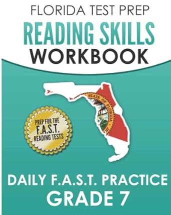 florida test prep reading skills workbook daily f a s t practice grade 7 preparation for the f a s t reading