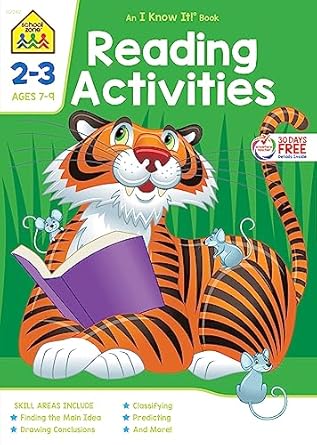 school zone reading activities 2 3 workbook 64 pages ages 7 to 9 2nd grade 3rd grade comparing contrasting