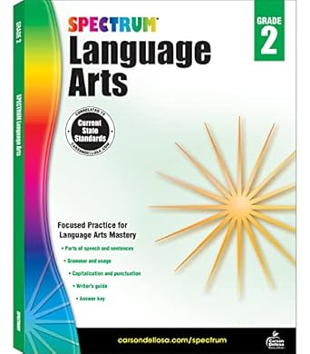 spectrum language arts grade 2 ages 7 to 8 grade 2 language arts workbook punctuation parts of speech