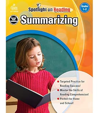 carson dellosa summarizing grades 1 2 resource book csm edition frank schaffer publications 1609964950,