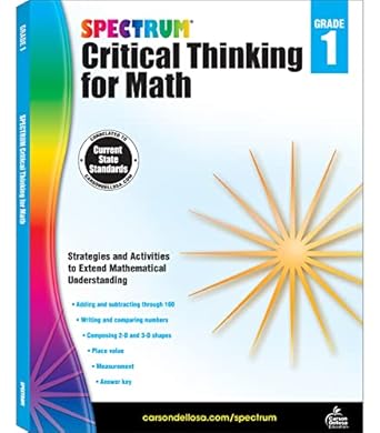 spectrum grade 1 critical thinking math workbooks ages 6 to 7 1st grade critical thinking math addition and