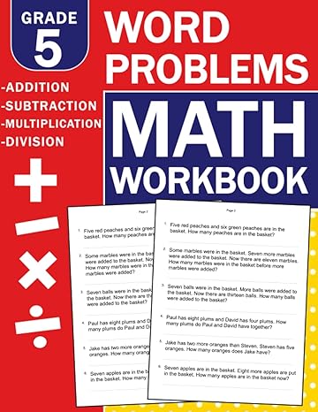 math word problems workbook for grade 5 addition subtraction multiplication and division problems math word