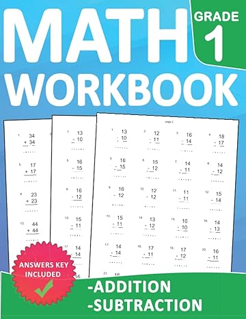 math workbook grade 1 addition and subtraction exercises with answers math workbook with more than 1000