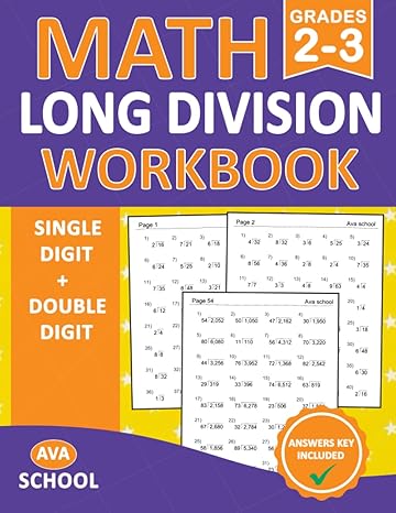 long division workbook grades 2 3 100 practice pages workbook for 2nd grade and 3rd grade 2200 division